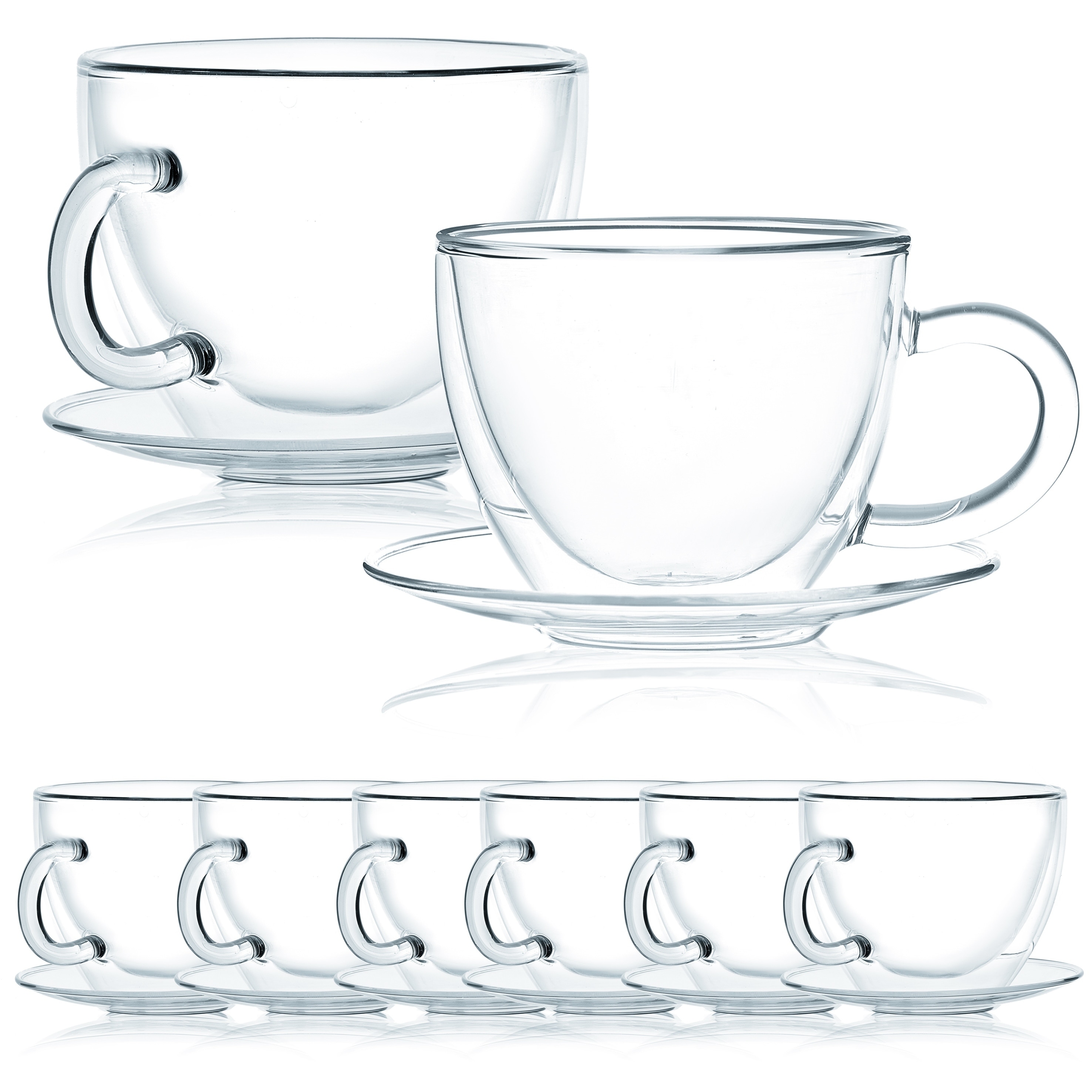 Javafly Double-walled Clear Glass 12-ounce Coffee Cup (Set of 2) - Bed Bath  & Beyond - 14427918