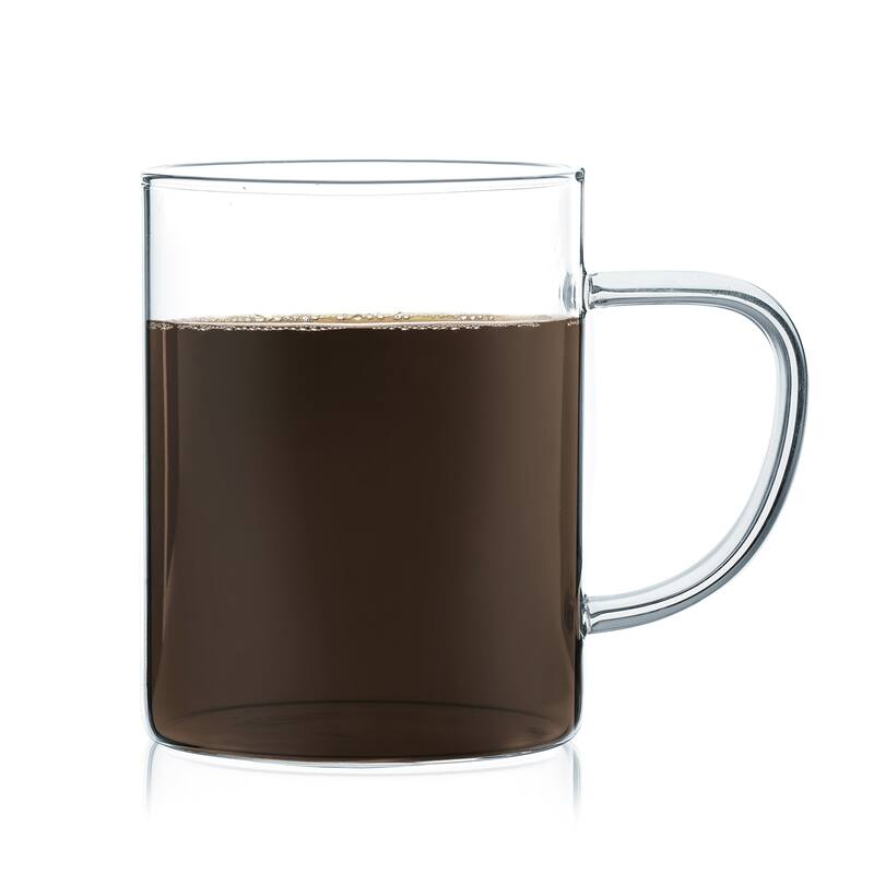 JavaFly Glass Mug, Set of 8, 10.5 oz
