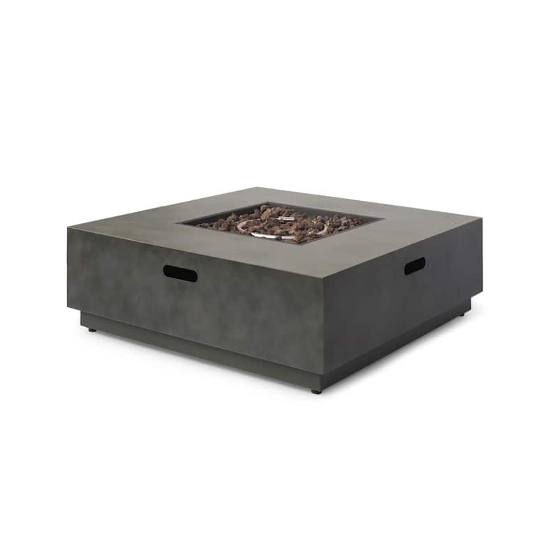Wellington Outdoor 40-Inch Square Fire Pit with Tank Holder by Christopher Knight Home