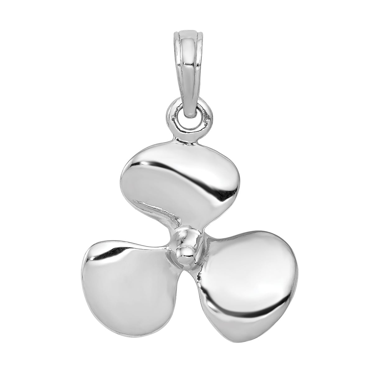 14k Yellow Gold Polished 3-Dimensional Propeller Pendant