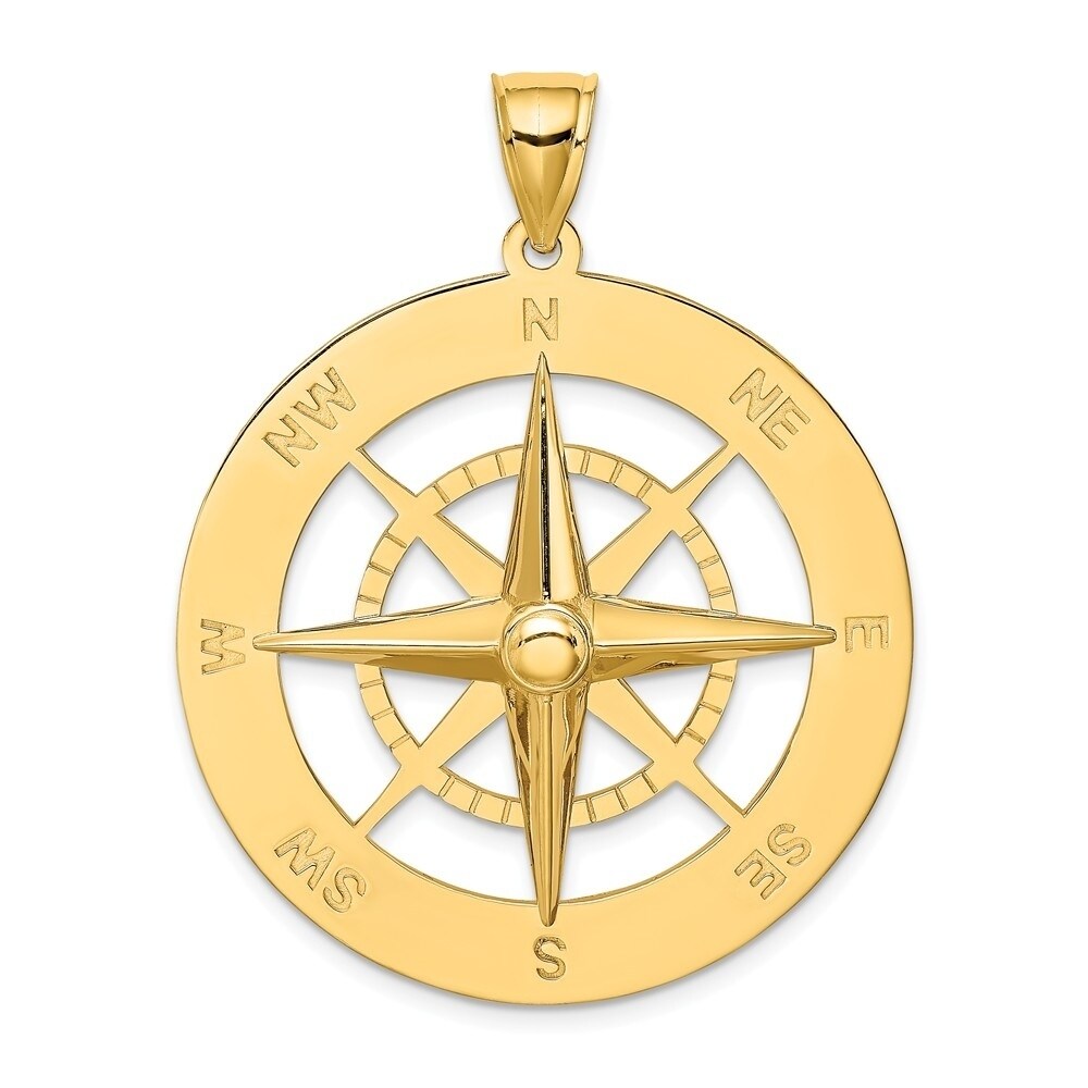 9ct Gold Compass Necklace Jewellery 