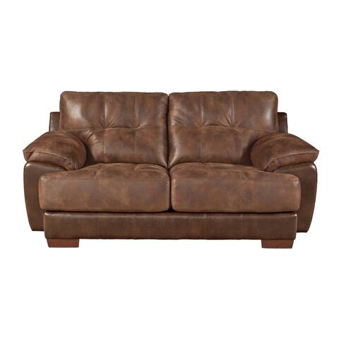 Devante Leather Look Loveseat