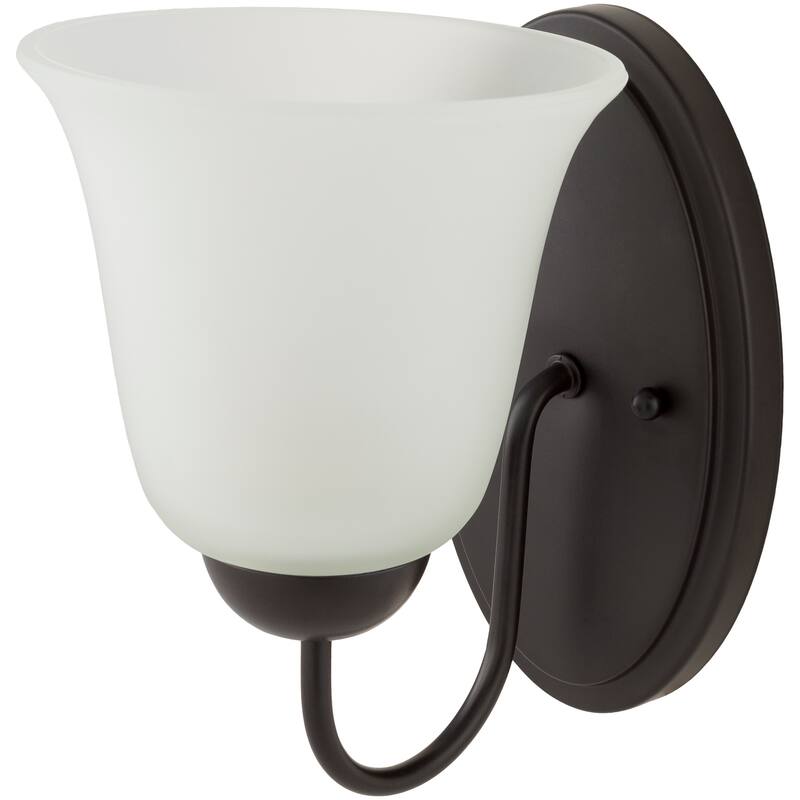 Artistic Weavers Denzel Glass Traditional 1-Light Wall Sconce - 8.5"H x 6"W x 7.5"D