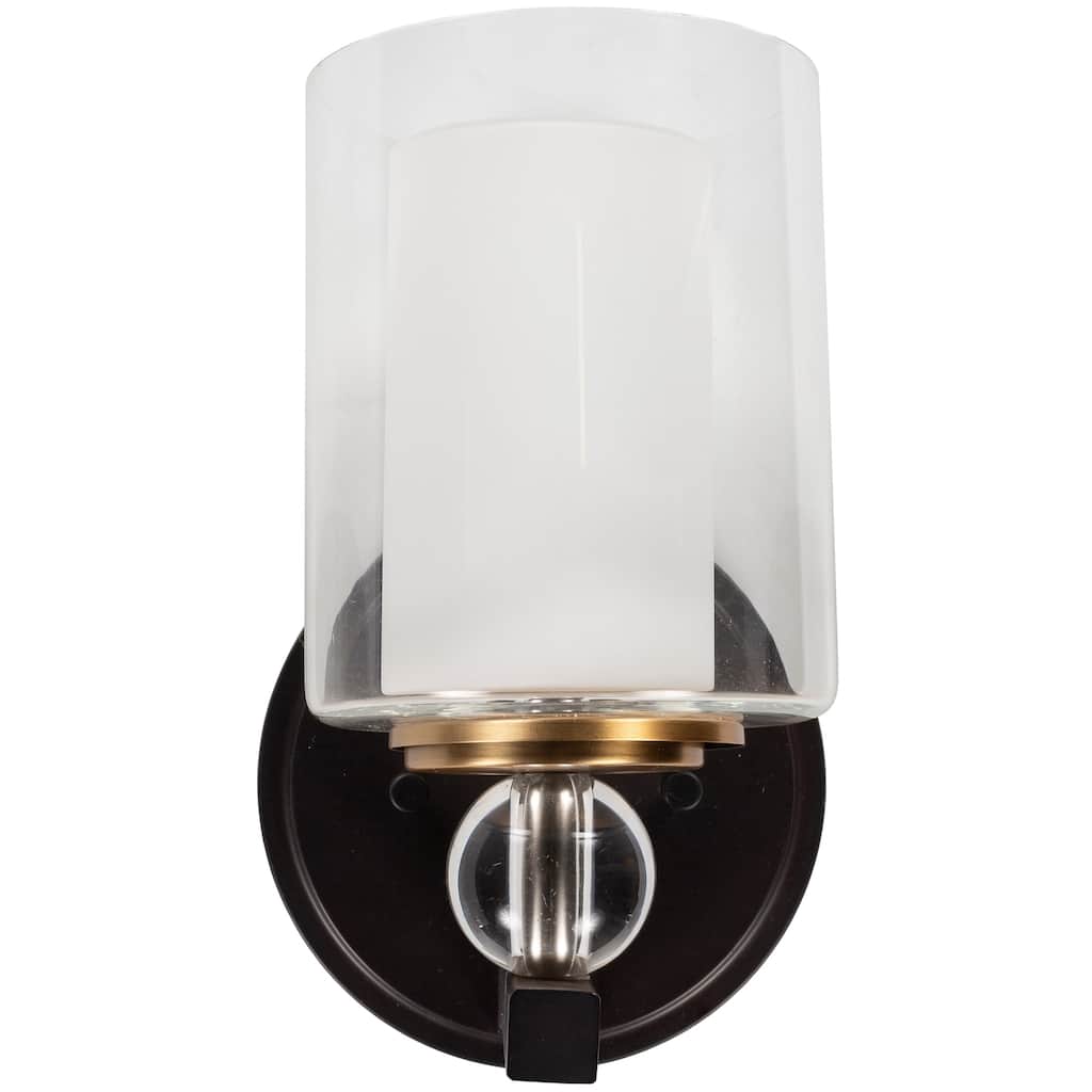 Haskins Contemporary Glass 1-Light Wall Sconce - 9.625"H x 6.125"W x 6.125"D