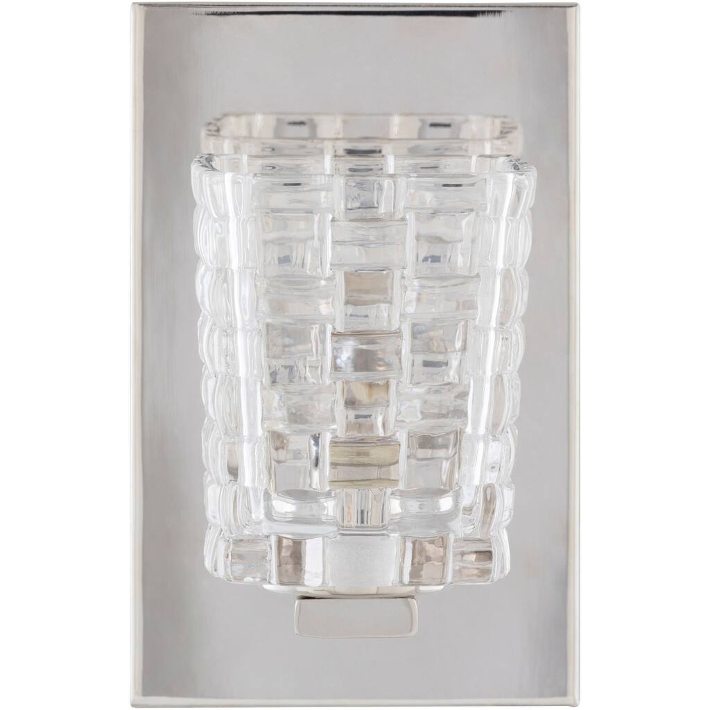 Samoa Traditional Textured Glass 1-Light Wall Sconce - 7.125"H x 4.5"W x 5.125"D