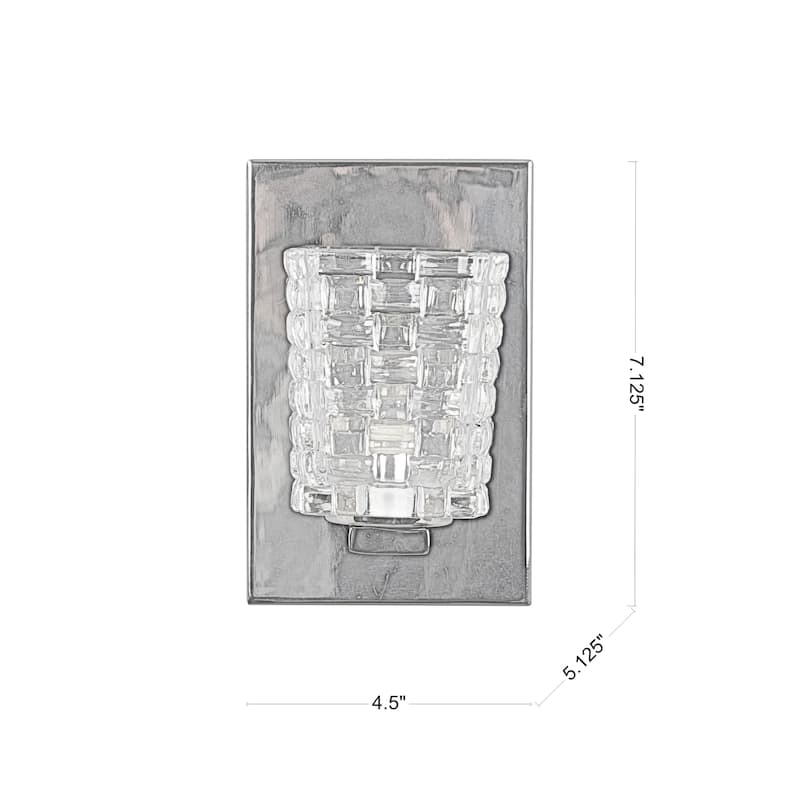 Samoa Traditional Textured Glass 1-Light Wall Sconce - 7.125"H x 4.5"W x 5.125"D