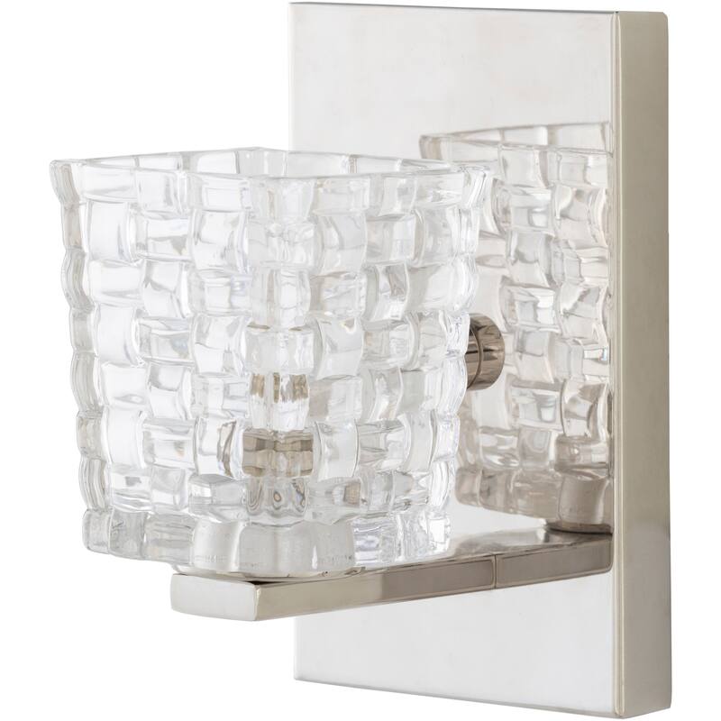 Samoa Traditional Textured Glass 1-Light Wall Sconce - 7.125"H x 4.5"W x 5.125"D