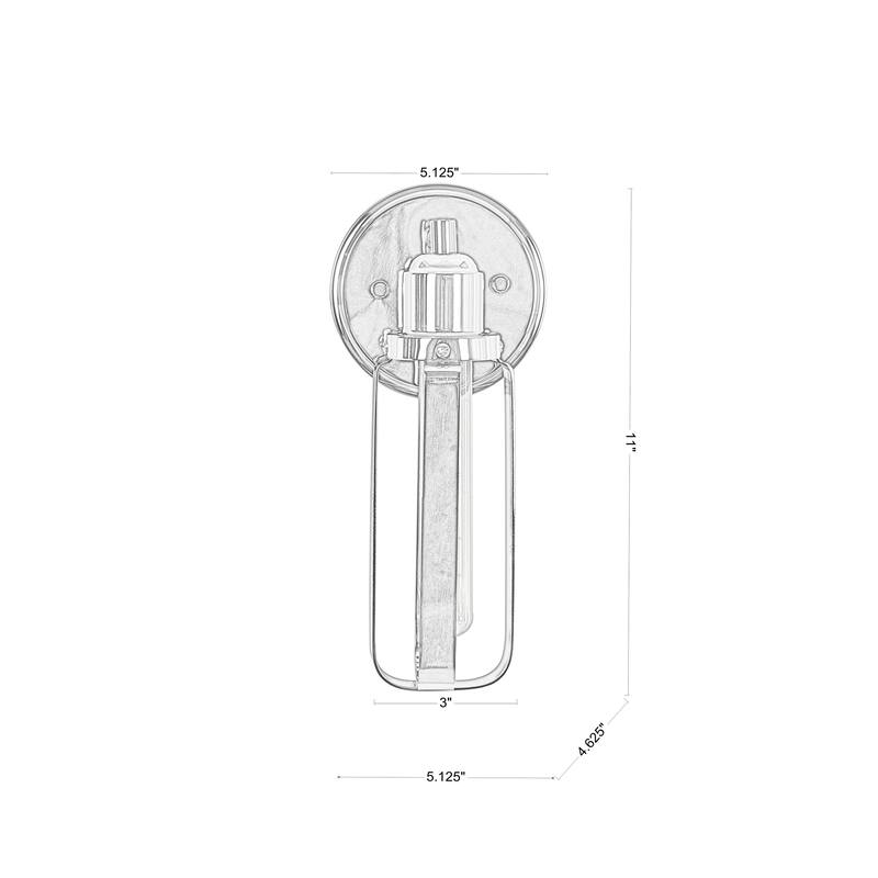 Joiner Modern Caged 1-Light Wall Sconce - 11"H x 5.125"W x 4.625"D