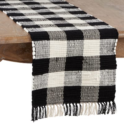Buffalo Plaid Chindi Table Runner - 16"x72"