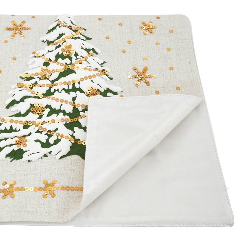 Table Runner With Christmas Tree Design - 13"x72"