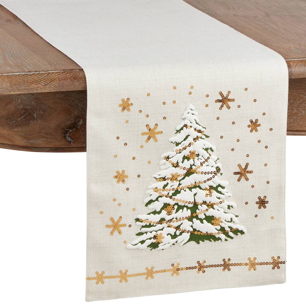 Table Runner With Christmas Tree Design - 13"x72"
