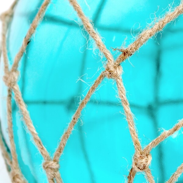 rope and sea glass table lamp