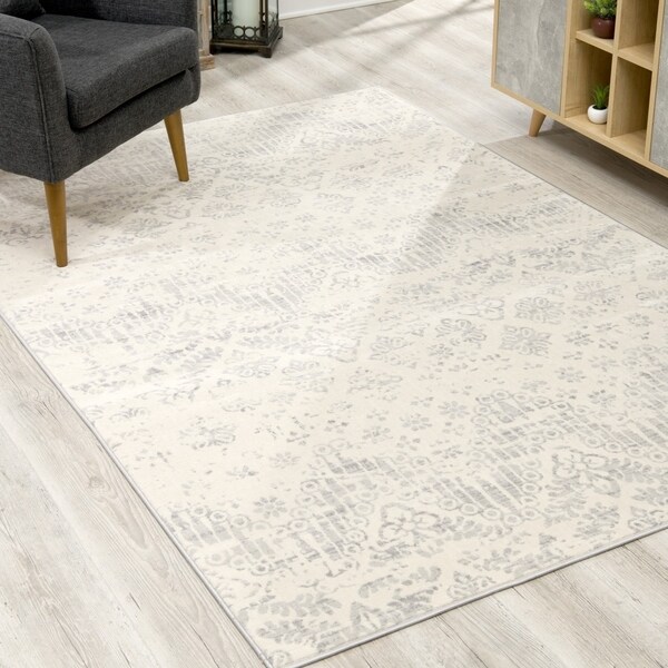 Rug Branch Havana Modern Abstract Area Rug and Runner, Ivory Grey