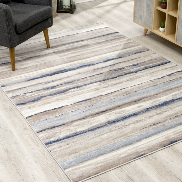Rug Branch Havana Modern Abstract Area Rug and Runner, Blue
