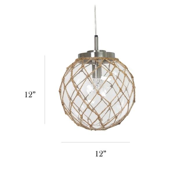 Shop Elegant Designs Buoy Netted Brushed Nickel Coastal