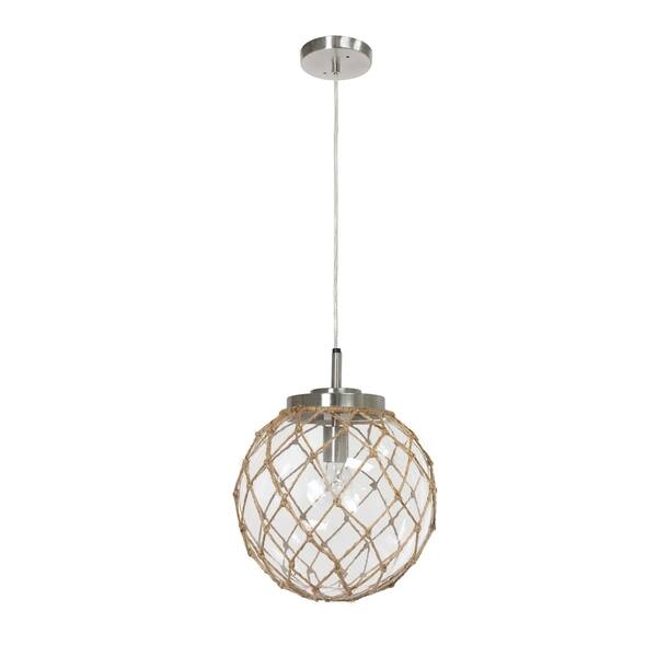 Shop Elegant Designs Buoy Netted Brushed Nickel Coastal Ocean Sea