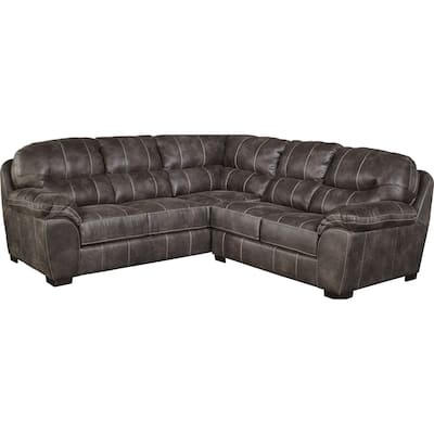 Copper Grove Monnickendam Faux Leather Sectional Sofa