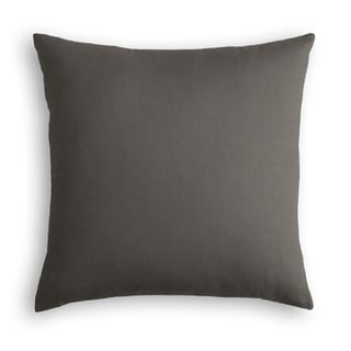 Gray Linen Throw Pillow Cover Charcoal gray pillow 24 x 24 | dark
