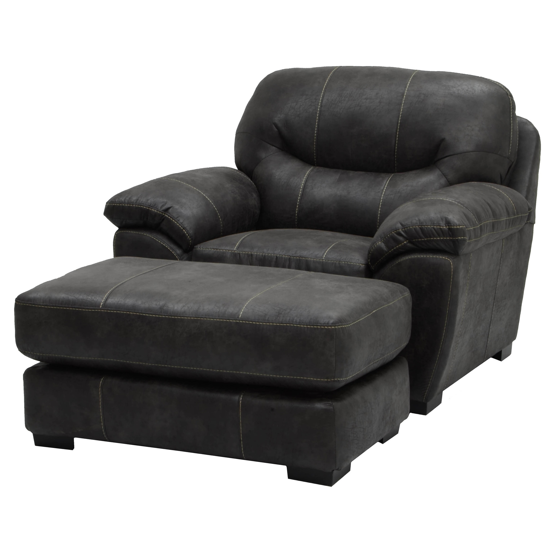 Faux leather chair online and ottoman