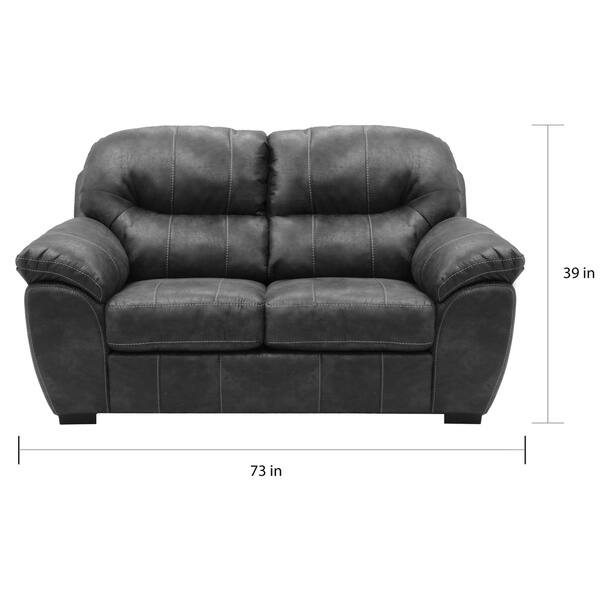 Copper Grove Monnickendam Faux Leather Sofa and Loveseat Living Room