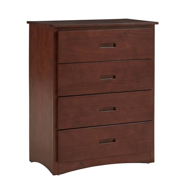 Shop Hunter Traditional Dark Cherry Wood 4 Drawer Chest By Inspire