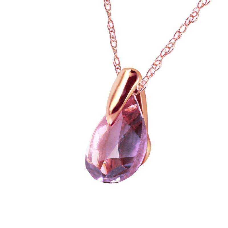 0.68 Carat 14K Rose Gold Enduring Amethyst Necklace