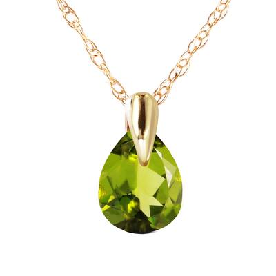 0.68 Carat 14K Gold Fond Kiss Peridot Necklace