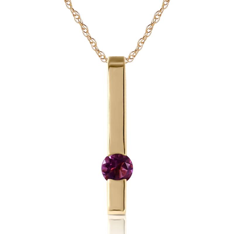 0.25 Carat 14K Gold Just You Amethyst Necklace