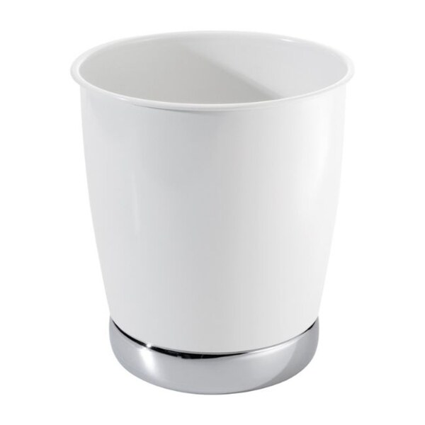 InterDesign York White Classic American Wastebasket