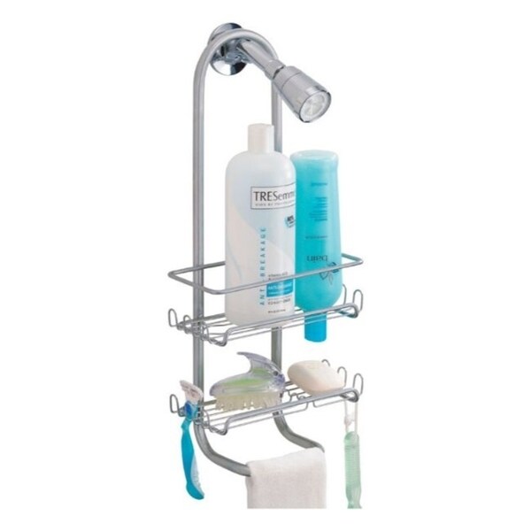 InterDesign Shower Caddy 21 in. H x 4.5 in. W x 12 in. L Chrome Silver Steel