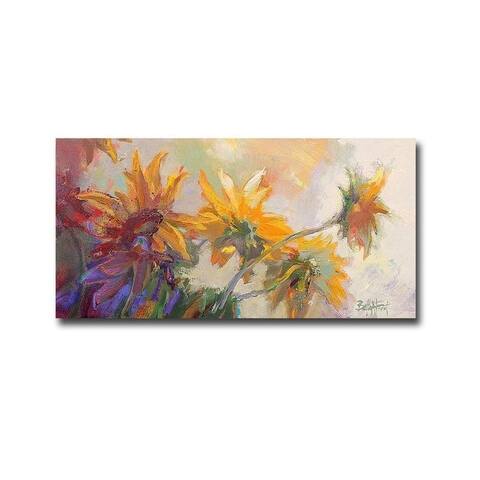 Three Long Blossoms by Beth A. Forst Gallery Wrapped Canvas Giclee Art (18 in x 36 in)