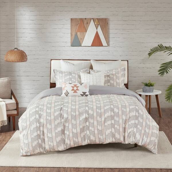 Shop The Curated Nomad Natalis Grey Blush Cotton Jacquard