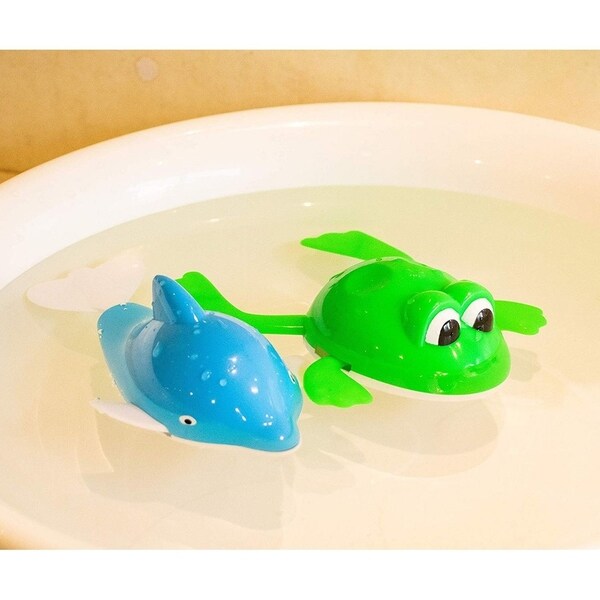 wind up frog bath toy