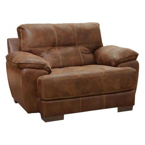 Devante Leather Look Fabric Living Room Chair
