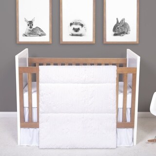 Simply White 3 Piece Crib Bedding Set