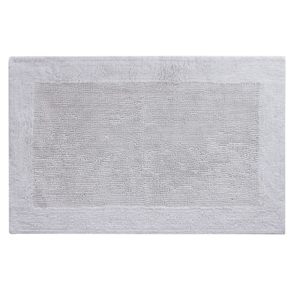 Vera Wang Eden Solid Reversible Cotton 2 Piece Bath Rug Set - White