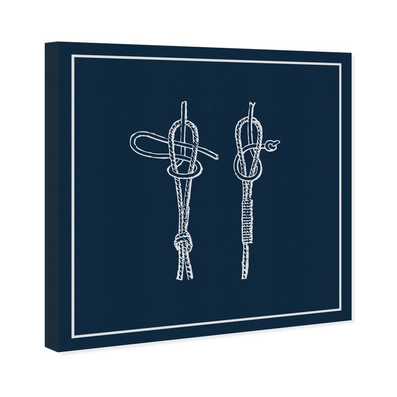Wynwood Studio 'Knots B' Nautical and Coastal Wall Art Canvas Print - Blue, White