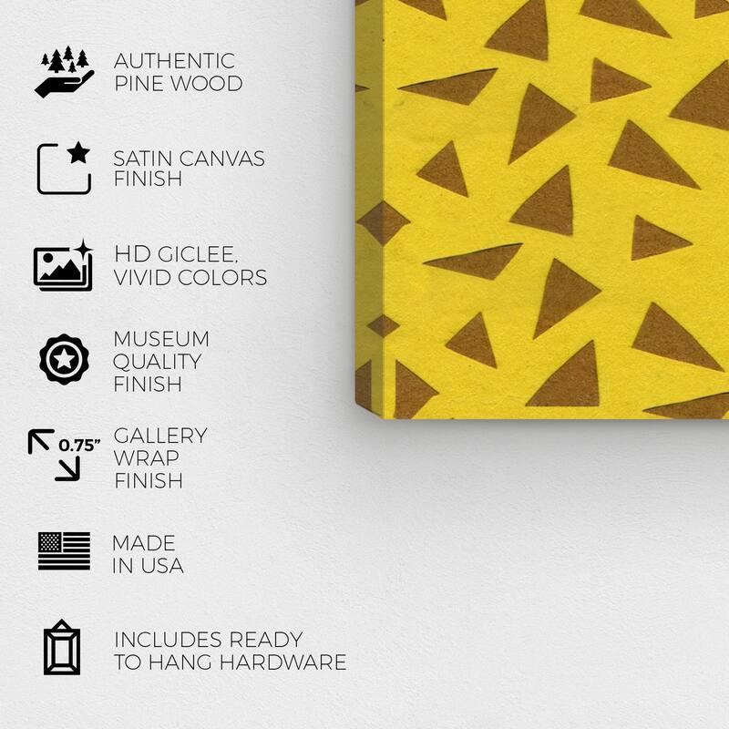 Wynwood Studio 'Giraffe Pattern' Animals Wall Art Canvas Print - Yellow, Brown