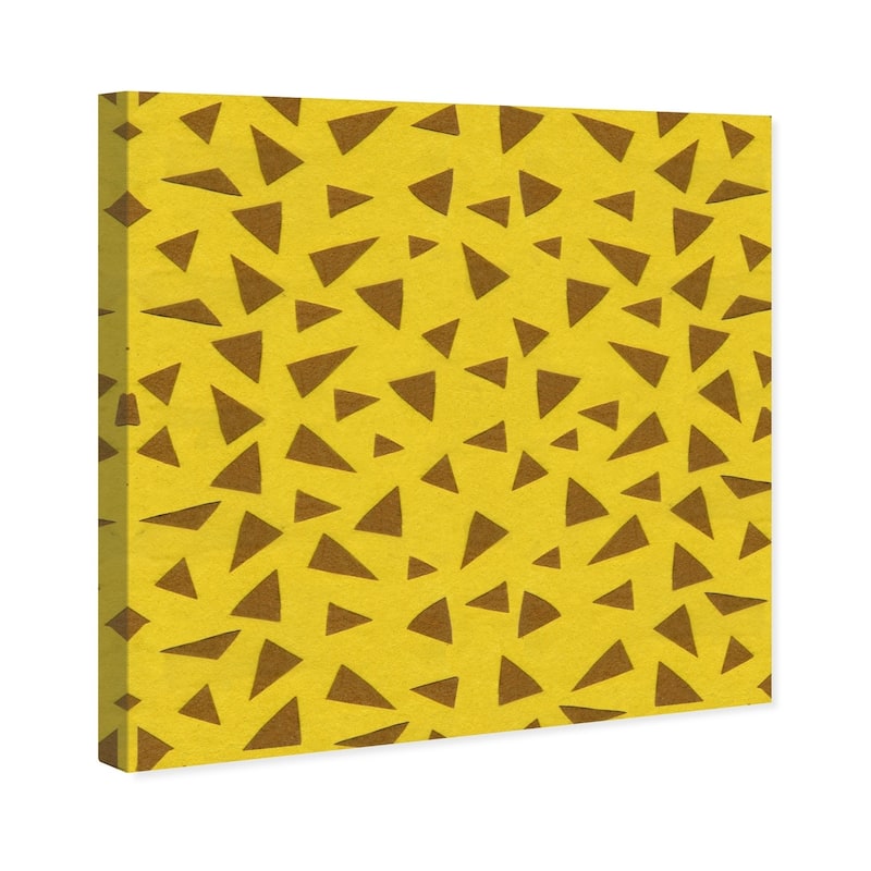 Wynwood Studio 'Giraffe Pattern' Animals Wall Art Canvas Print - Yellow, Brown