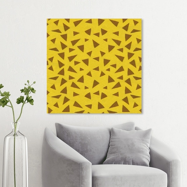 Wynwood Studio 'Giraffe Pattern' Animals Wall Art Canvas Print - Yellow, Brown