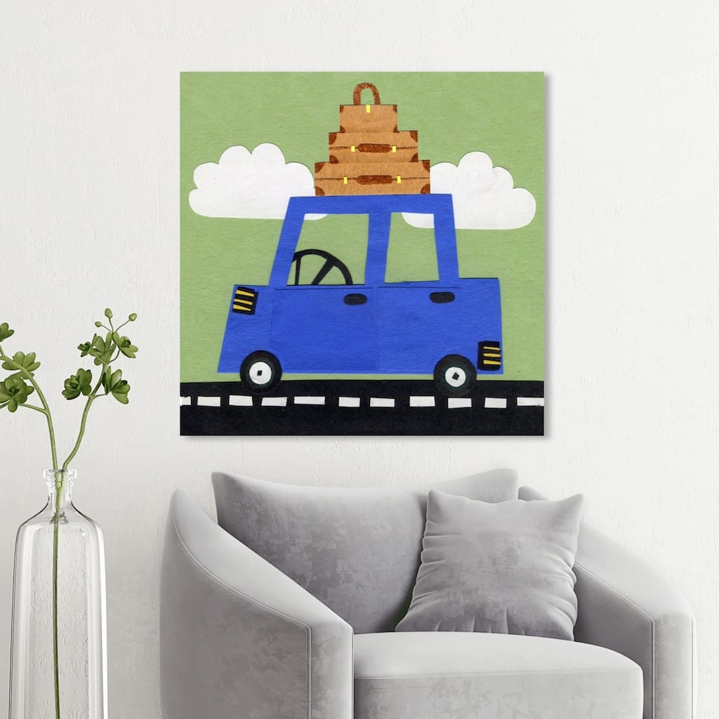 Wynwood Studio 'Lets Go on a Roadtrip' Transportation Wall Art Canvas Print - Blue, Green