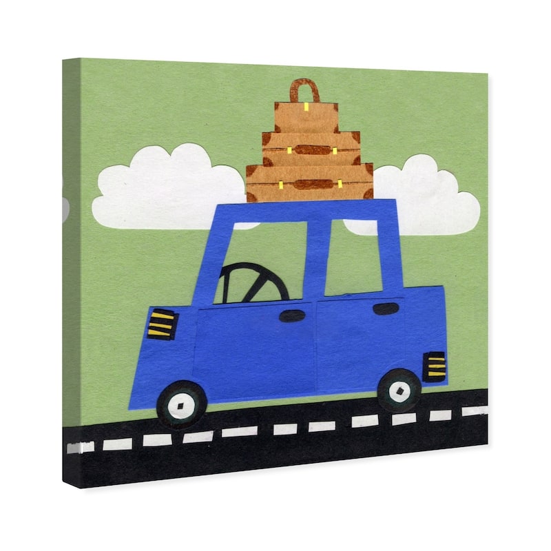 Wynwood Studio 'Lets Go on a Roadtrip' Transportation Wall Art Canvas Print - Blue, Green