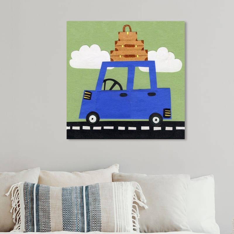 Wynwood Studio 'Lets Go on a Roadtrip' Transportation Wall Art Canvas Print - Blue, Green