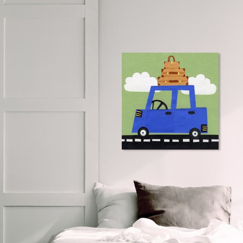 Wynwood Studio 'Lets Go on a Roadtrip' Transportation Wall Art Canvas Print - Blue, Green