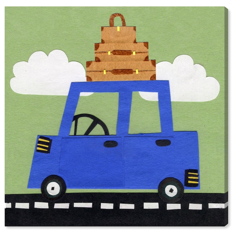 Wynwood Studio 'Lets Go on a Roadtrip' Transportation Wall Art Canvas Print - Blue, Green