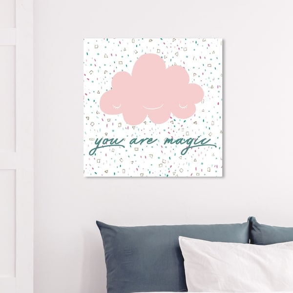 Wynwood Studio 'You Are Magic' Typography and Quotes Wall Art Canvas Print - Pink, Green