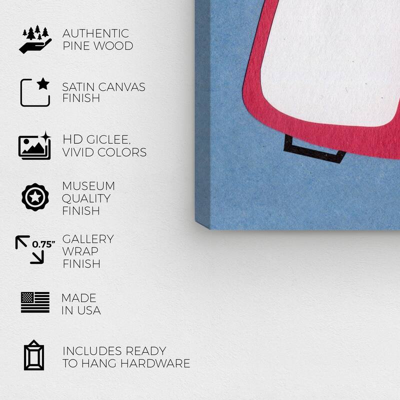 Wynwood Studio 'Helicopter' Transportation Wall Art Canvas Print - Red, Blue