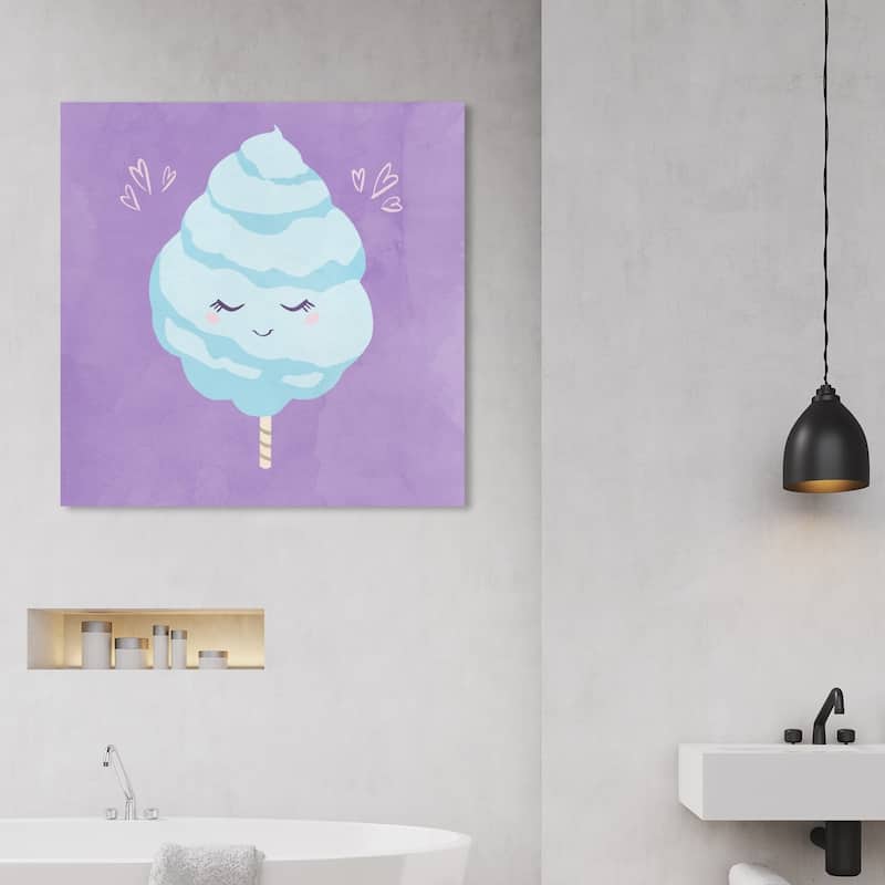Wynwood Studio 'Sweet Cotton Candy' Food and Cuisine Wall Art Canvas Print - Purple, Blue