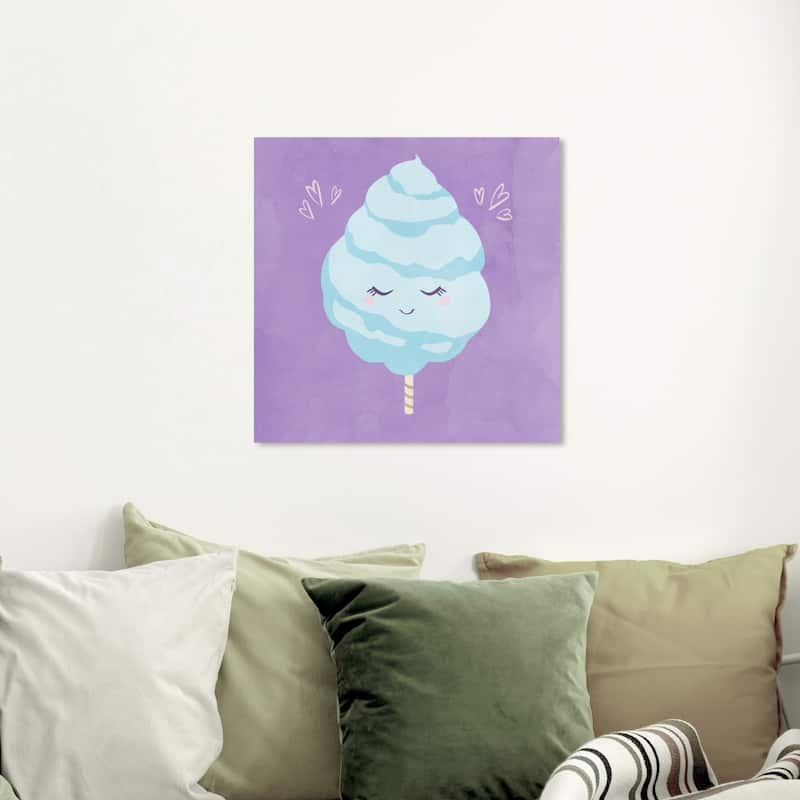 Wynwood Studio 'Sweet Cotton Candy' Food and Cuisine Wall Art Canvas Print - Purple, Blue