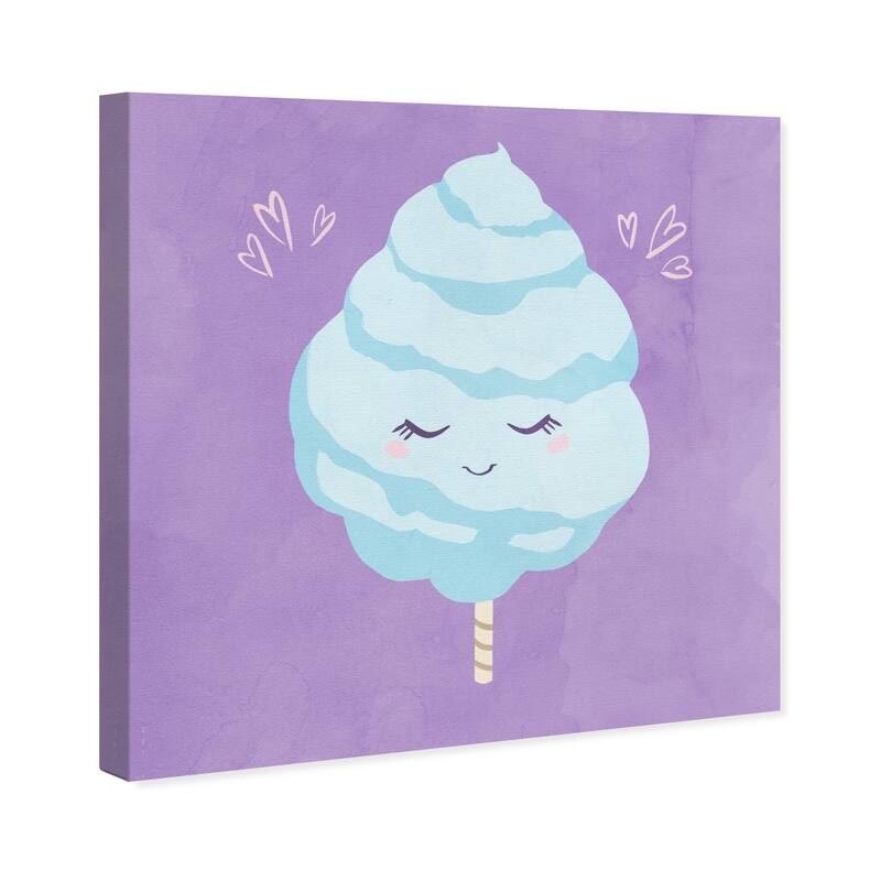 Wynwood Studio 'Sweet Cotton Candy' Food and Cuisine Wall Art Canvas Print - Purple, Blue
